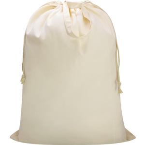 Canvas Laundry Bag with Handles & Drawstring Closure 30Wx35"H, Thick Canvas Laundry Bag Large Heavy Duty Washable Dirty Clothes Travel Sack for Camp, College Dorm, Laundromat (1Pack) (Beige)