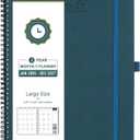 BEZEND Monthly Planner 2026-2027 (Spiral-8.5" x 11") 2 Year Calendar Book with Note Pages - Jan 26 to Dec 27-120 GSM Paper, Inner Pockets, Laminated Tabs, Vegan Leather Softcover - Dark Green