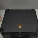 Relavel Makeup Bag with LED Mirror, Makeup Box Travel Train Case with Rechargeable Lighted Mirror & Adjustable Dividers, Cosmetic Brush Organizer Storage for Makeup Artists Gifts for Women and Girls (Small, Black)