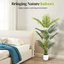 Artificial Palm Tree 4FT, Suntee Fake Tree with White Tall Planter 2 Pack, Faux Tropical Areca Floor Plant in Pot, Artificial Silk Plant for Home Office Living Room Decor Indoor