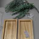 Dahey 2 Pack Wood Wall Planter Vase with Artificial Eucalyptus Farmhouse Wall Hanging Decor Pocket Planter for Indoor Fake Plants Greenery Flowers, livingroom Bedroom Kitchen Home Office Decoration (Medium, Natural)
