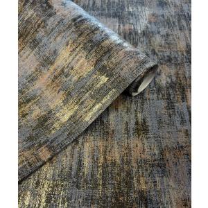 AM1NAH Distressed Wallpaper Industrial Texture Metallic Traditional Wall Paper, 20.8" X 393.0"