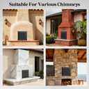 8" x 8" Chimney Cleanout Door, Replacement Fireplace Doors for Indoor Outdoor Wall Chimney, Secure Closing Clasp, Black