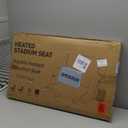 HOPERAN Dual-Sided Heated Stadium Seats for Bleachers with Back Support, 3 Levels Heating Bleacher Seats with Backs and Cushion Wide, 5 Pockets Portable Stadium Chair for Outdoor Sports (Orange) (21" Regular)