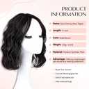 LEEONS 11" Short Wavy Hair Topper, Lightweight & Breathable Synthetic Wiglet for Women with Thinning Hair, 6.5x6.5 Base Natural Look Coverage