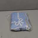 GarveeHome Scalloped Bow Rug for Kitchen Floor, Solid Blue Rug for Dorm, Washable Entryway Rugs 2x3 Soft Low Pile Non Slip Scalloped Rugs for Nursery Bedroom Decor Hallway