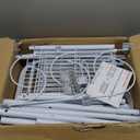 Dazioter Over The Toilet Storage Metal 3 Tier Bathroom Organizer Shelf with Paper Holder Easy to Assemble & Space Saving (White)