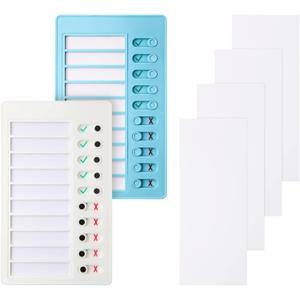 Aleric 2 Pieces Chore Chart for Kids to do List Chores Checklist Task Board, Sliding Morning Routine Chart for Adults, Daily Memo RV Checklist Planning Boards Reminder Charts