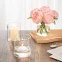 12pcs Glass Cylinder Vases for Centerpieces - 4 Inch Small Flower Vase for Wedding Decorations, Clear Glass Flower Vases Floating Candle Holder for Table Centerpiece Wedding Home Dcor
