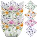 FoldTier 8 Pcs Microwave Bowl Cozy Holders, Floral Pattern Reusable Hot Pads Soup Potholders Heat Resistant Non Slip Grip Housewarming Party Favors Kitchen Accessories for Hot Food Plates