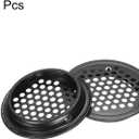 uxcell 12Pcs Air Vents Circular Flat Soffit Vent 50mm/2" Stainless Steel Round Vent Mesh Hole Louver for Bathroom Home, Office, Kitchen, Cabinet, Wardrobe, Black