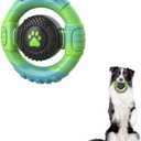 Dog Toys for Aggressive Chewers Large Medium Breed, Indestructible Squeaky Dog Chew Toys, Tough Nylon Rubber Interactive Dog Toys to Keep Them Busy (Blue Mixed)