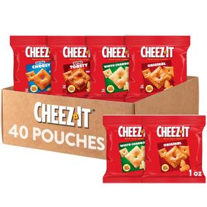 Cheez-It Baked Snack Crackers, Lunch Snacks, Variety Pack (40 Pouches) (BBD DEC 08 2026)