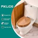Toilet Seat, Oak Wood, Solid Wood, High Gloss Finish, PIKLiDS (Elongated)