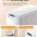 Cesun Motion Sensor Trash Can, 5 Gallon Automatic Bathroom Garbage Can with Lid, Touchless Smart Plastic Slim Wastebasket for Bathroom, Office, rv, Bedroom, Living Room, White
