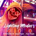 2 x KZATVECY Halloween LED Purge Mask for Adults Scary Light Up Mask for Men Women Cosplay Costume Masquerade Parties Gift (Red)