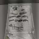 Expandable Adjustable Stackable Kitchen Organizer, Spice Rack,Metal Pantry Storage Shelves Racks,Counter Shelf for Cabinets, Countertop, Cupboard(2 Packs/Large/White) (10.24"D x 16.6"~26.5"W x 6.1"/7.5"H0