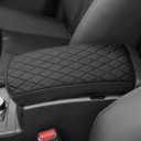 Car Center Console Cover Compatible with Nissan Rogue 2014-2020 & Rogue Sport 2017-2022 Accessories,Microfiber Leather Car Armrest Box Pad,Console Armrest Box Lid Protector