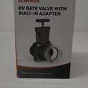 DUMPMAN RV Sewer Gate Valve, Shut Off Valve with Leak-proof Cap, Twist-on Sewer Hose Valve, Fit for 3" Drain Pipe