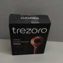 TREZORO Professional Hair Dryer, Ionic Ceramic Tourmaline Technology, 2000W Fast Quiet Drying, with Narrow & Wide Concentrator Nozzles, 3 Heat & 2 Speed Settings, Cool Shot Button, Red