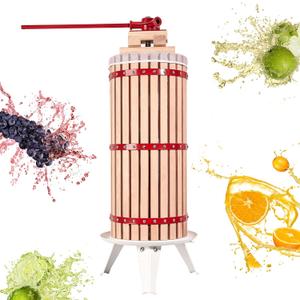YUDA Upgraded 7.9 Gallon (30L) Manual Fruit Wine Press with 12 Blocks 100% Nature Oak, Cider Apple Grape Berries Crusher Juice Maker