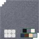 VallisCo Carpet Tile 20 Pack 24 X 24 Self Adhesive Carpet Floor Tiles Anti-Slip Squares Peel and Stick Floor Tile DIY Installation for Bedroom(Dark Grey)
