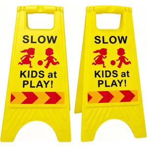Children at Play Safety Signs for Street Slow kids Playing Sign, Medium