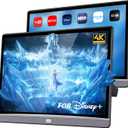 13.3" Car TV Headrest Monitor for Back Seat, 4K Android Tablet Portable Rear Entertainment System, Support Phone Wireless Mirror Link Touch Screen, with WiFi/HDMI/USB/Video Player, 4G+64G