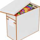 Foldable Storage Boxes with lids,Waterproof Tissue Box Holder with Storage,Multipurpose Toy Storage BoxSturdy Magazine containers (Beige)