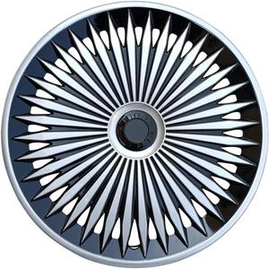 Hubcap Wheel Cover Replacement, 12 13 14 15 16 17 Inch Rims Universal Wheel Hub Caps Cover, ABS Material Exterior Accessories Snap On Car Truck SUV -Set of 4 (Silver+Black, 12")