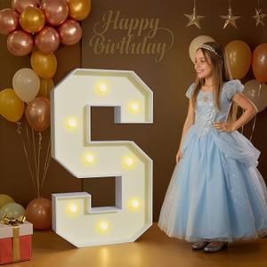 Marquee Letters Large Light Up Letters S for Birthday Party Decor Wedding Graduation Decorations, 2.3FT Marquee S Signs for Marry Me Proposal Prom Valentine's Day Gender Reveal Anniversary Decor