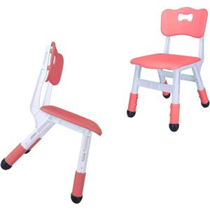 WHY TOYS Adjustable Kid Chairs Indoor 3 Level Adjustable Suitable for Children Age 2-6. Maximum load-bearing 220LBS Suitable for Family Classroom and Nursery Child Seat Set (2-Pack-Red), 11.8 inches x 11 inches x 22.4 inches