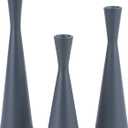 Vixdonos Taper Candle Holders Metal Candlestick Holders Set of 3 Table Mantel Decorative Candle Stand for Dinning,PartyWedding,Home Decor(Dark Blue)