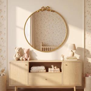 Antique Gold Mirror 28 Inch Round Mirror