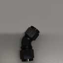 EVIL ENERGY 8AN Female to 8AN Female 45 Degree Low Profile Swivel Coupler Union Fitting Adapter Aluminum Black