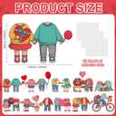 3 x 60pcs Valentine's Day Theme DIY Cutouts Couple Bulletin Board Decoration Set Couple Paper Cut-Outs Classroom Decor for Valentines Classroom DIY Photo Craft Party School Wall Door Supplies