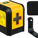Amazon Basics Horizontal/Vertical and Cross-Line Class II Laser Level, 59 ft / 708 in, Yellow/Black