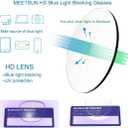 MEETSUN 3-Pack Blue Light Blocking Glasses, Anti Eye Strain Headache (Sleep Better), Computer Glasses UV400 Lens (Black + Brown Gradient + Coffee)