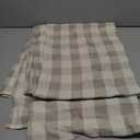 Gingham Tablecloth Rectangle Table Cloth Heavy Duty Cotton Checkered Table Cover for Spring Picnic Kitchen Dining(C-Beige, 52x70 inch)