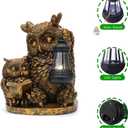 Owl Solar Powered Outdoor Garden Statue, Resin Statue with Solar Light Lantern, Decorative Lawn, Yard Outdoor Owl Decoration. Unique Home Decoration, Gifts for Women Mom,on Mother's Day