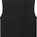 VtuAOL Men's Lightweight Softshell Vest Outdoor Quilted Vest Sleeveless Jacket for Travel Hiking Golf (Black, XXL)