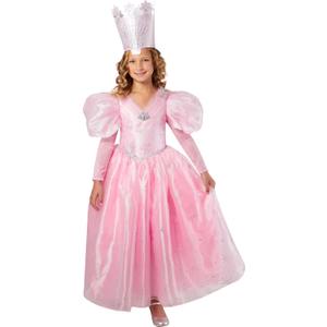 Rubies Girl's Wizard of Oz Deluxe Glinda Costume Dress With Crown (Large)