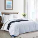 Globon Ultra-Soft Lightweight Down Feather Comforter King Size, Breathable Light Duvet Insert for Hot Sleeper/Warm Weather, Noiseless Shell,700 Fill Power with Corner Tabs, White