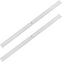 Tellegloww 2 Pack 36 Inch Center Finding Rulers Aluminum Metal Centering Ruler Tool Straight Edge for Woodworking Metal Work Construction and Around the Home