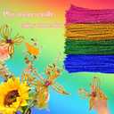 400Pcs Pipe Cleaners Craft Set(Including 130 PCS Mix Pompom), Glitter Pipe Cleaners with 4 Assorted Colors for Crafts,Glittery Chenille Stems, DIY Art Supplies Pipe Cleaners for Decorations