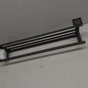 Alise Double Towel Rack for Bathroom Wall Mounted,24 Inch Bathroom Tower Holder Black Towel Rack with Double Towel Bars,SUS304 Stainless Steel Towel Bar Towel Rack with Shelf,Matte Black