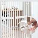 Extra Tall Cat Gate for Doorway: 74.8"-90.5" Tall Cat Gates for Pet 30.3"-38.2" Wide Pressure Mount No Wall Drilling for Indoor Stairs Doorway Room Door Dog Safety Barrier No Toddler