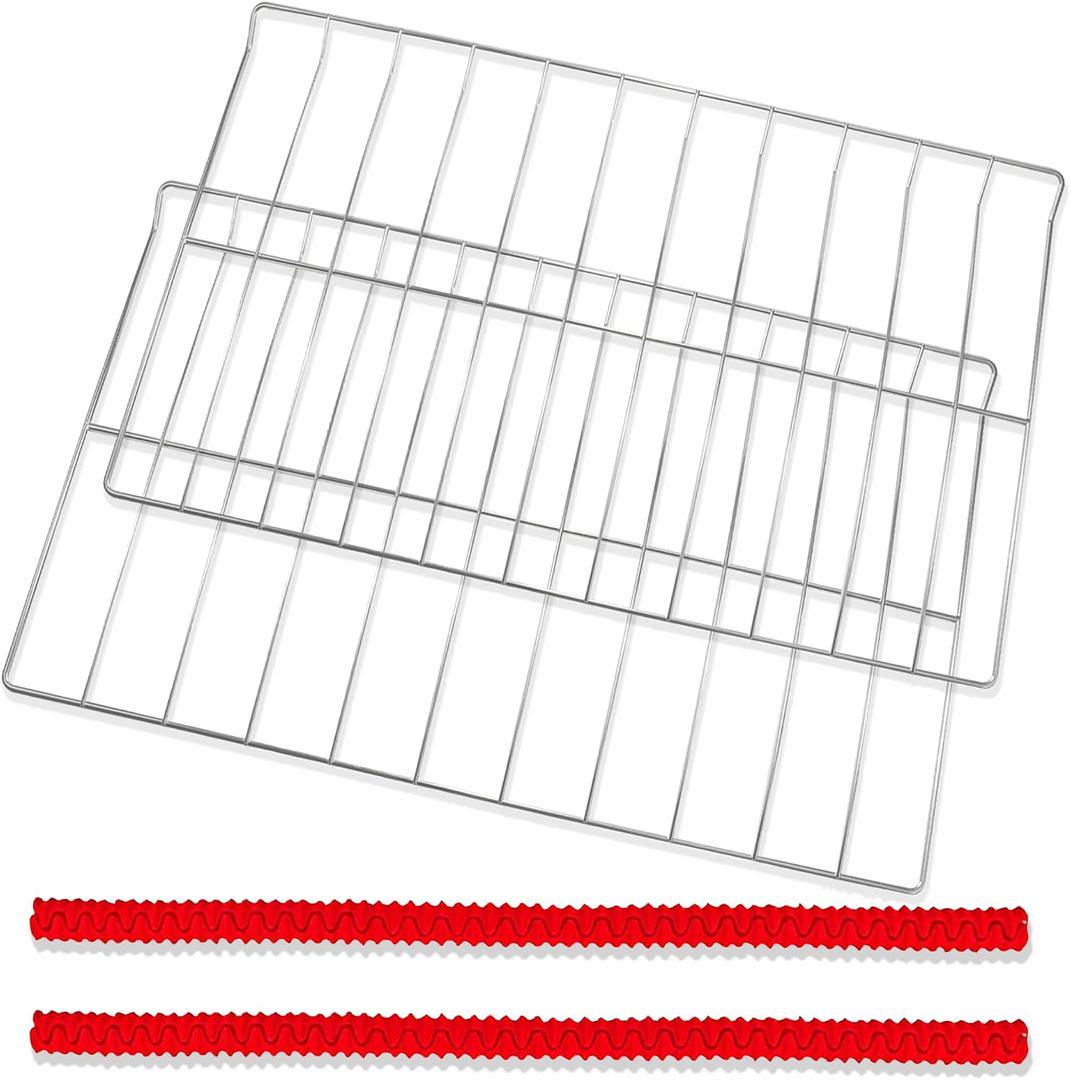 W10550642, WPW10550642 Oven Rack, 24.9"L x 15.16"W, Compatible with Whirlpool WFG505M0MS, WFG32000MS Replacement Parts, Compatible with Amana Series AGR3130BAW, AGR4230BAB, 304 Stainless Steel, 2 Pcs