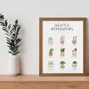 Mental Health Gentle Reminders Wall Art Decor Cute Potted Plant Pictures Inspirational Quotes Positive Psychology Affirmations Wall Decor for Home Bedrom Counseling Therapy Office Classroom 12x16inch