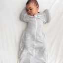 Love to Dream Swaddle Up Transition Swaddle, Patented Zip-Off Wings, Gently Help Baby Transition from Being Swaddled to Arms Free When Showing Signs of Rolling, 1.0 TOG, 13-19 lbs, Gray